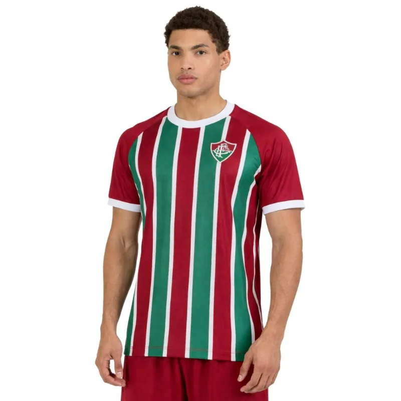 Camiseta Masculina Fluminense Braziline Zunir Vermelho Verde M (MP)
