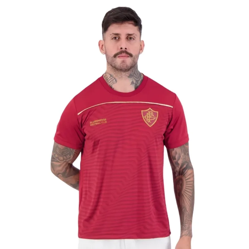 Camiseta Masculina M Fluminense Braziline Fulgor Grená (MP)