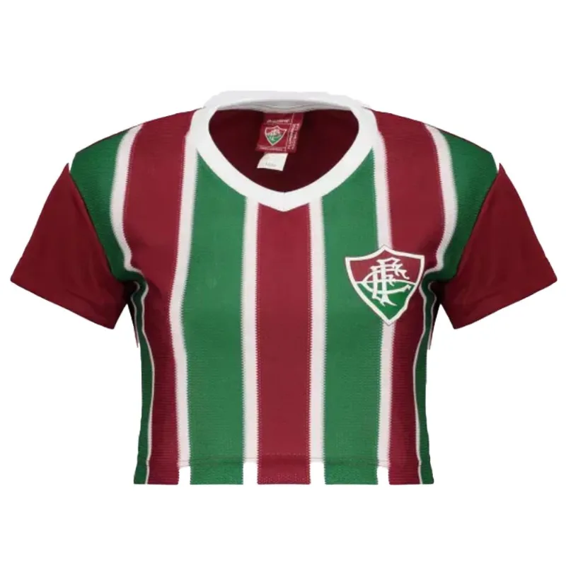 Camisa Cropped Feminina Fluminense Braziline Êxtase Vinho P (MP)