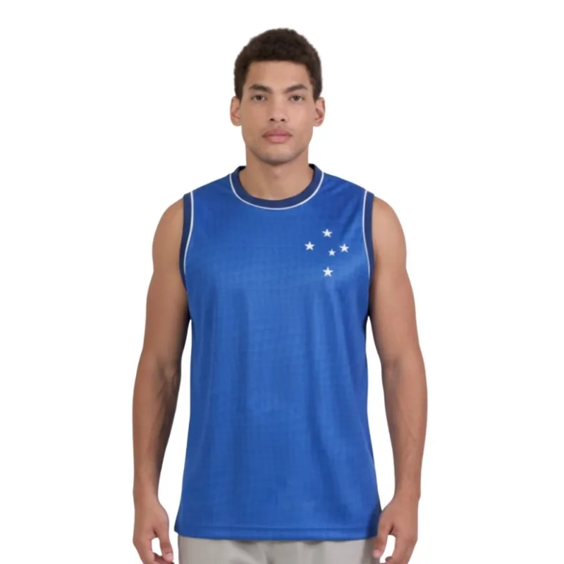 Camiseta Regata Masculina Cruzeiro Braziline Presença Azul GG (MP)