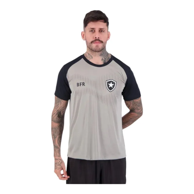 Camisa Masculina Botafogo Braziline Ondulação Cinza Gg (MP)