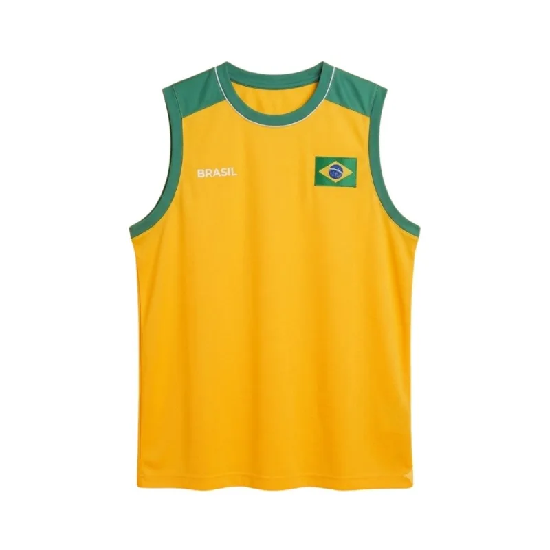 Regata Masculina Brasil G Braziline Jaci Amarelo (MP)