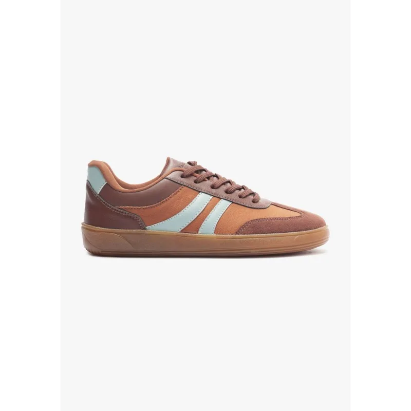 Tênis Feminino Casual Recortes - Terracota 038
