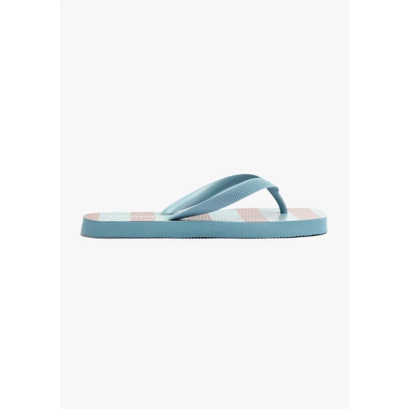 Chinelo de Dedo Feminino Quadrado Listras - Azul 038