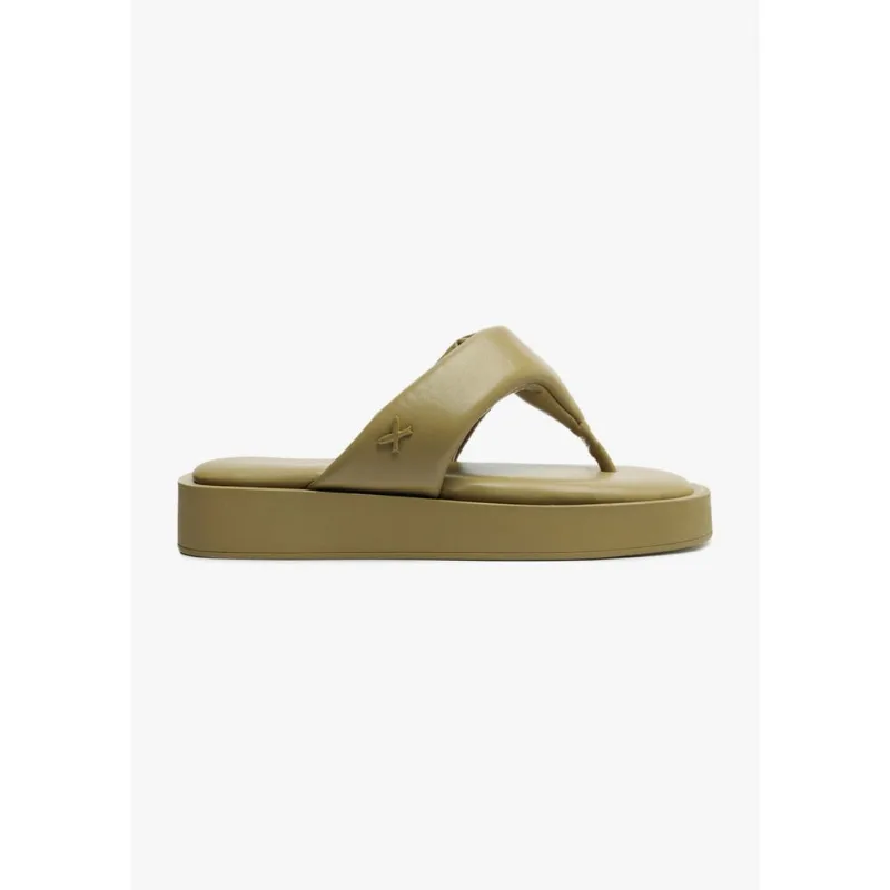 Sandália Solar Flatform Feminina Tira Acolchoada - Verde 036