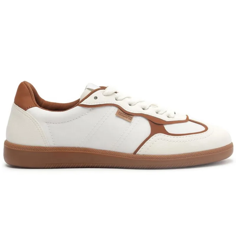 Tênis A25 branco E marrom C 30579 0012 0007 anacapri