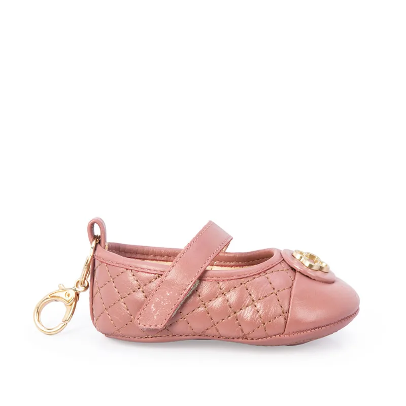 Sapatilha Infantil RN Couro Rosa Malva com Velcro 16.17