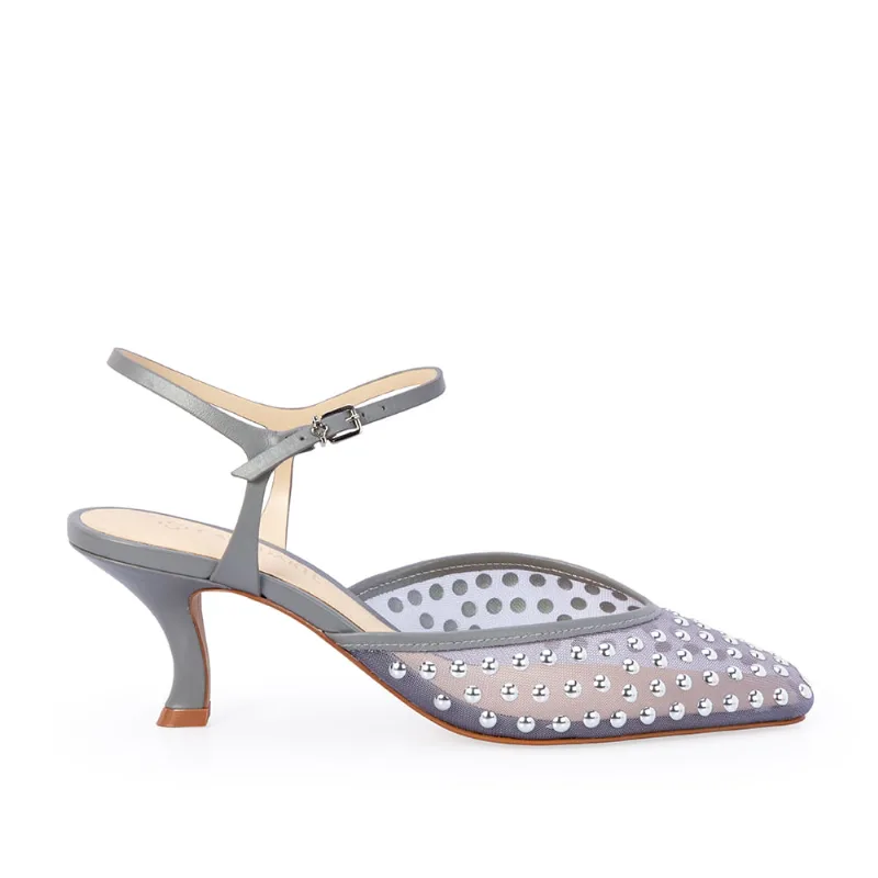 Scarpin Salto Médio Cinza Carbono 38