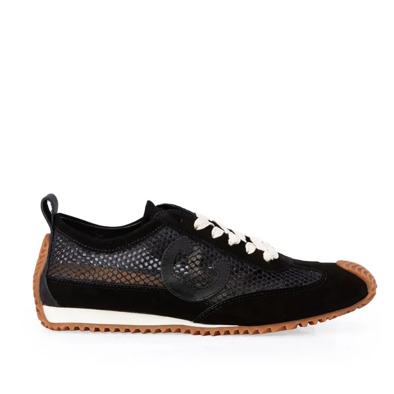 Tênis Sneakres Casual Couro Nobuck Preto 36