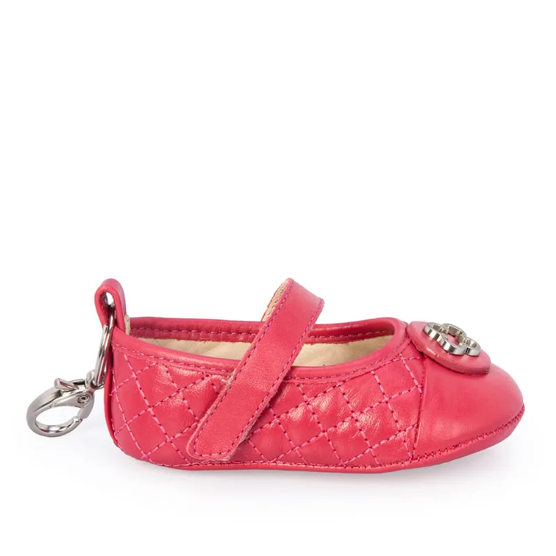 Sapatilha Infantil RN Couro Rosa Magnólia com Velcro 14.15