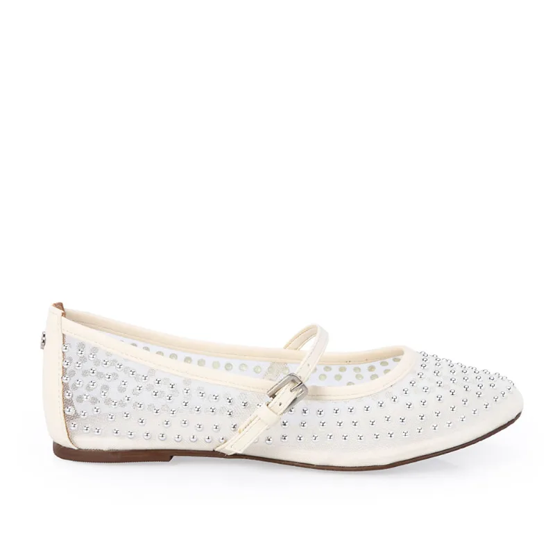 Sapatilha Infantil Tela Tira Fivela Off White 35