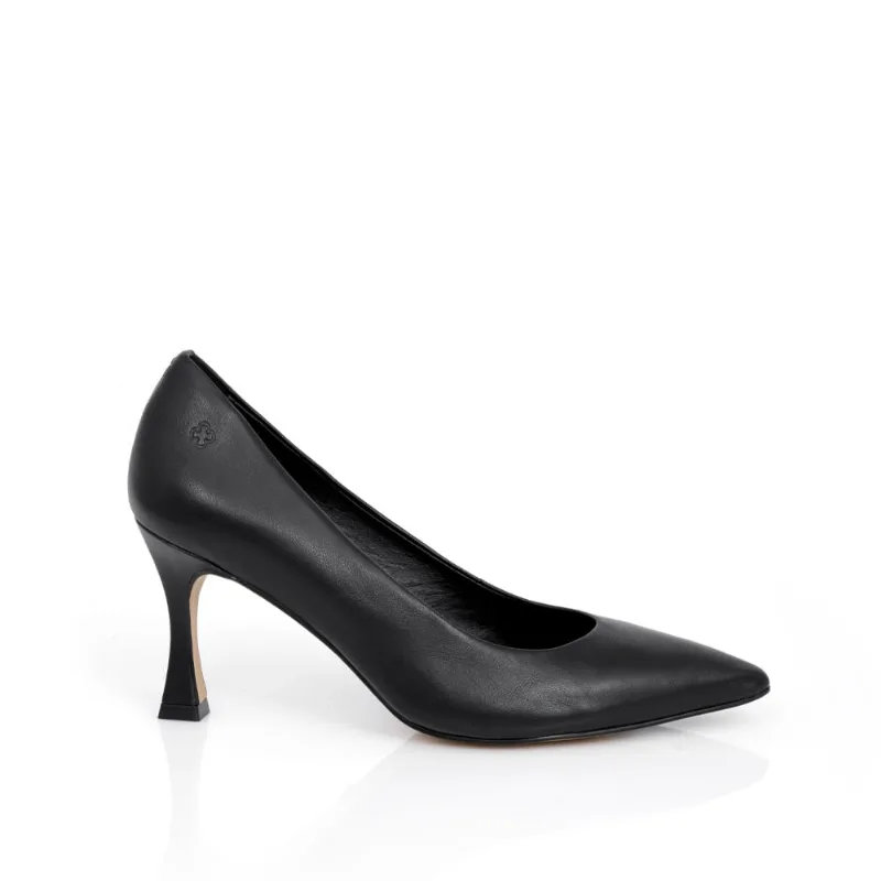 Scarpin Salto Alto Couro Preto 35