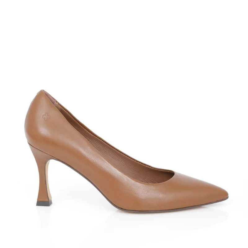 Scarpin Salto Alto Couro Marrom 33