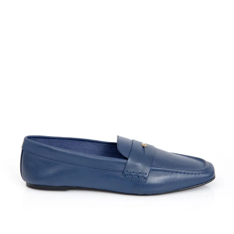 Loafer Mocassim Couro Marinho Azzurro 38