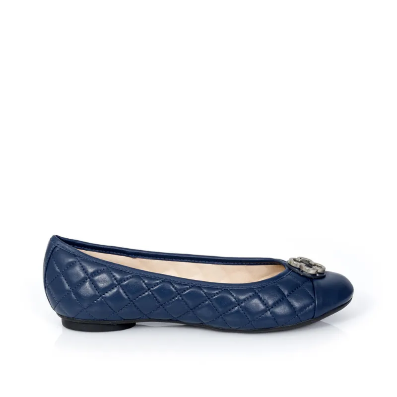 Sapatilha Catherine Vintage Couro Marinho Azzurro 35