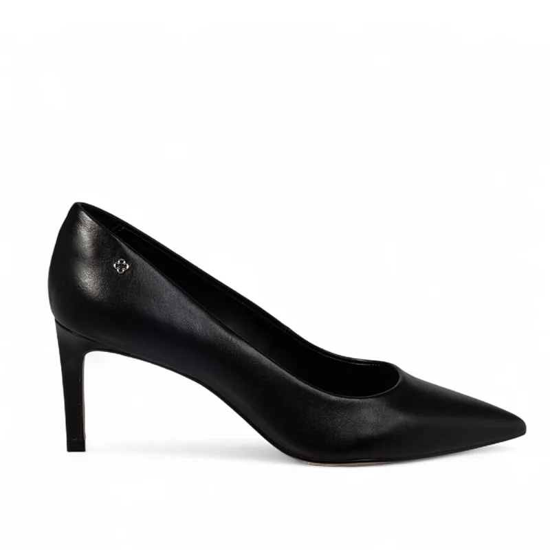 Scarpin Salto Alto Couro Preto 40