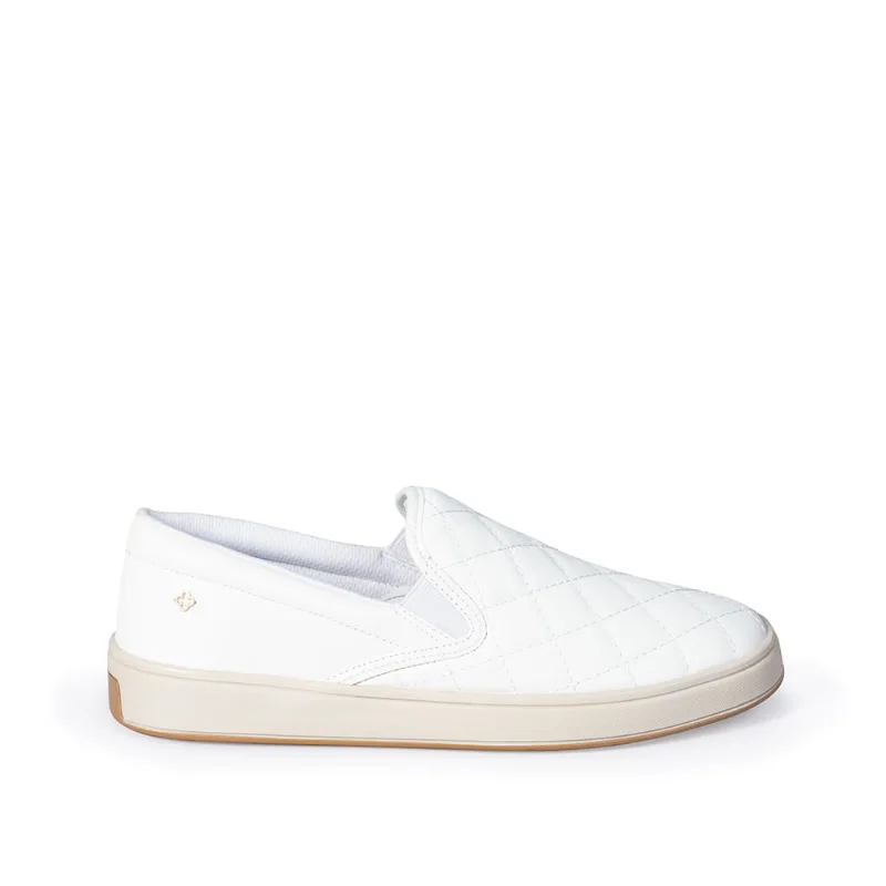 Tênis Slip On Matelassê Branco 38