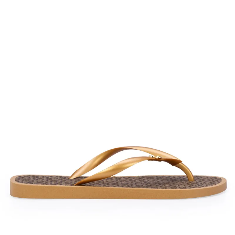 Chinelo De Dedo Dourado Monograma 37.38