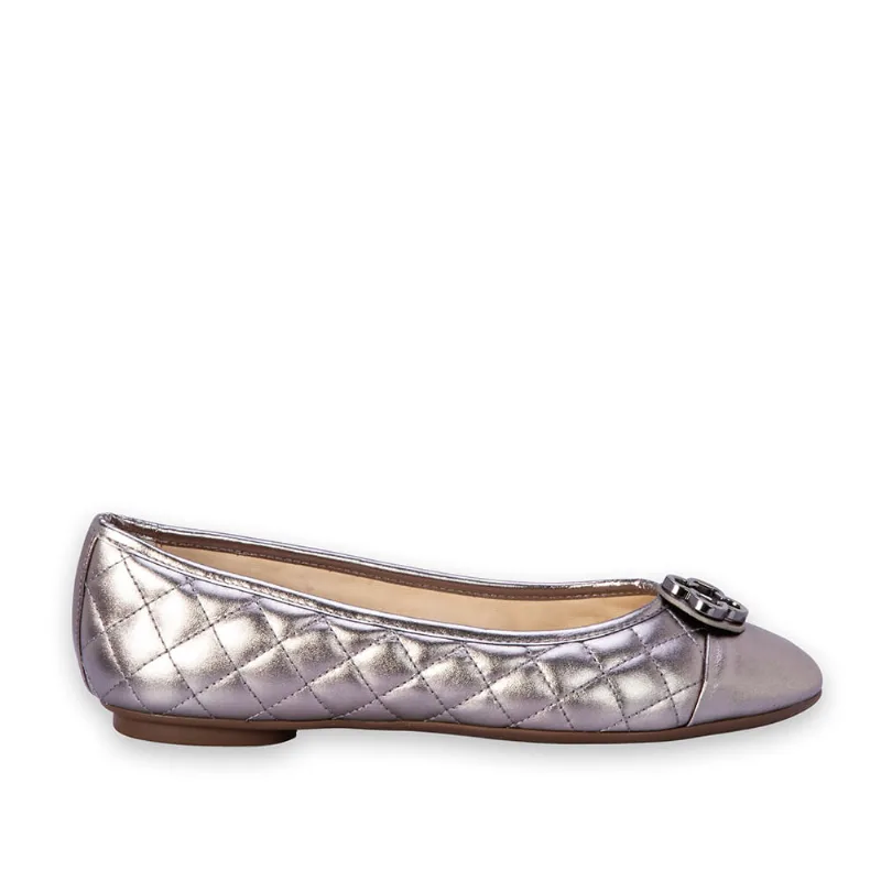 Sapatilha Catherine Modernitá Couro Cinza Pewter 33