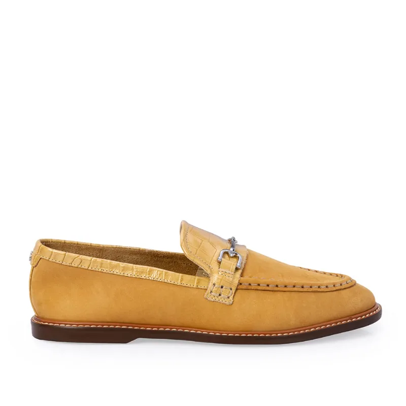Loafer Mocassim Bridão Couro Bege Savana 34