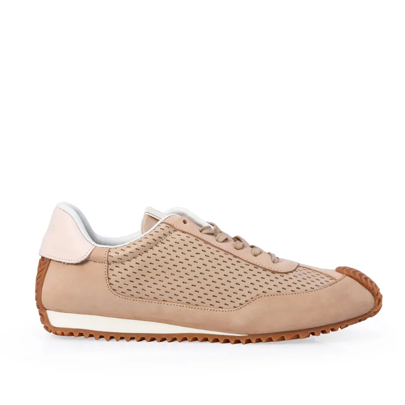 Tênis Sneakers Casual Couro Nude Seda 38