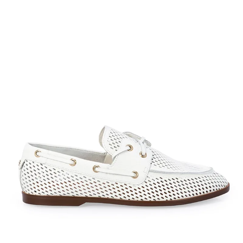 Loafer Mocassim Couro Branco 35