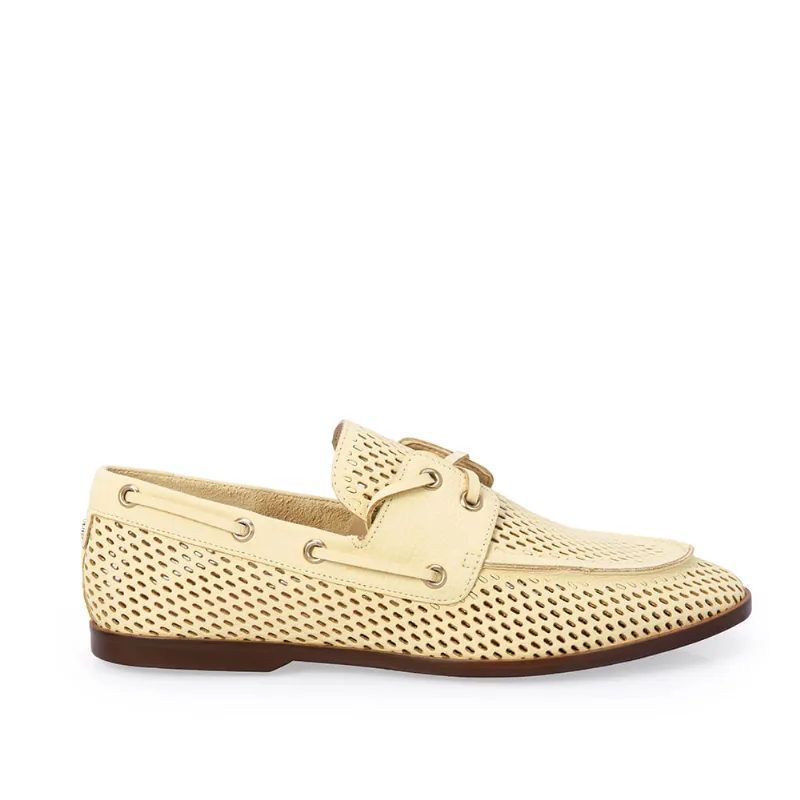 Loafer Mocassim Couro Nobuck Creme Brulle 36