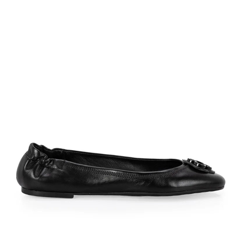 Sapatilha Ballerina Couro Preta Catherine 40