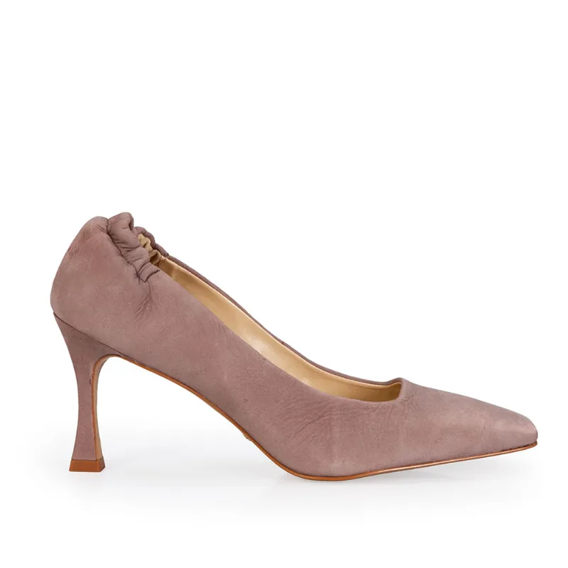 Scarpin Salto Alto Couro Rosa 35
