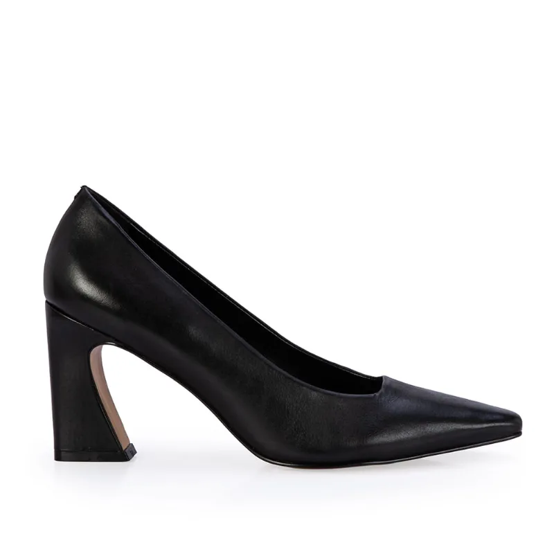 Scarpin Salto Alto Couro Preto Elástico 40 - CAPODARTE