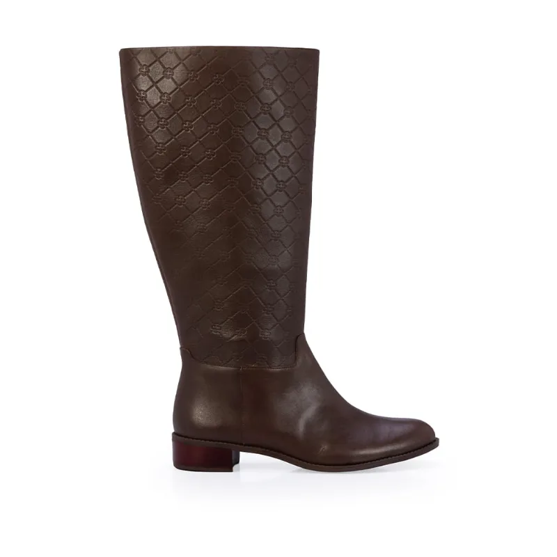 Bota Montaria Salto Baixo Couro Marrom Cacau 40