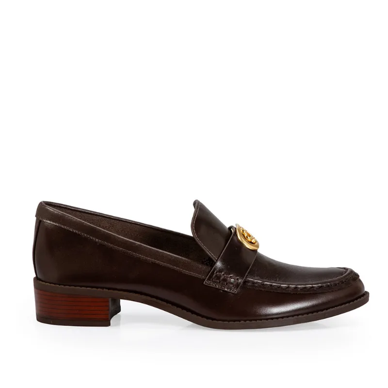 Loafer Mocassim Marrom Couro Selaria 33