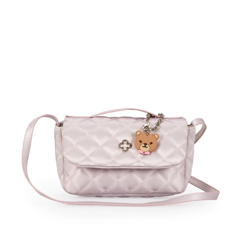 Bolsa Infantil Matelassê Rosa Cetim