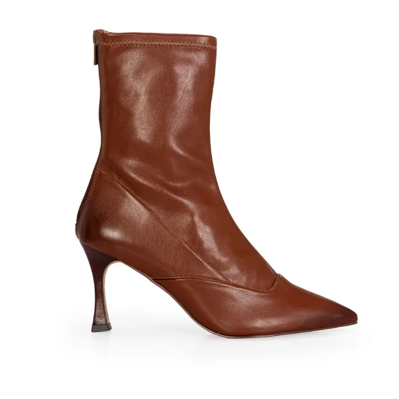 Bota Cano Médio Strech Marrom 35