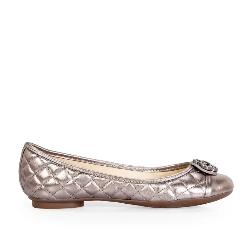 Sapatilha Catherine Couro Cinza Pewter 36