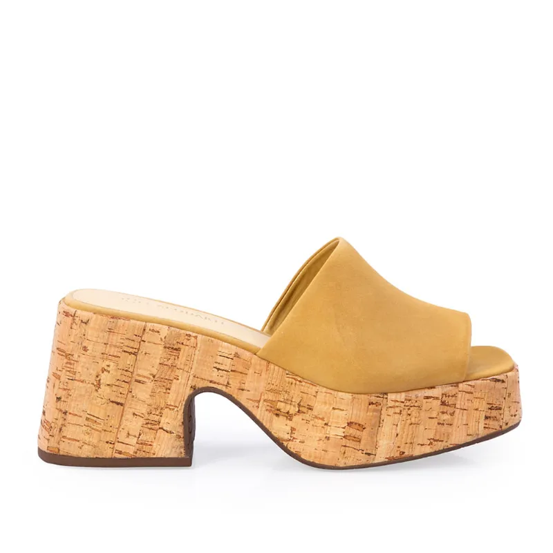 Mule Meia Pata Couro Nobuck Bege Savana 35