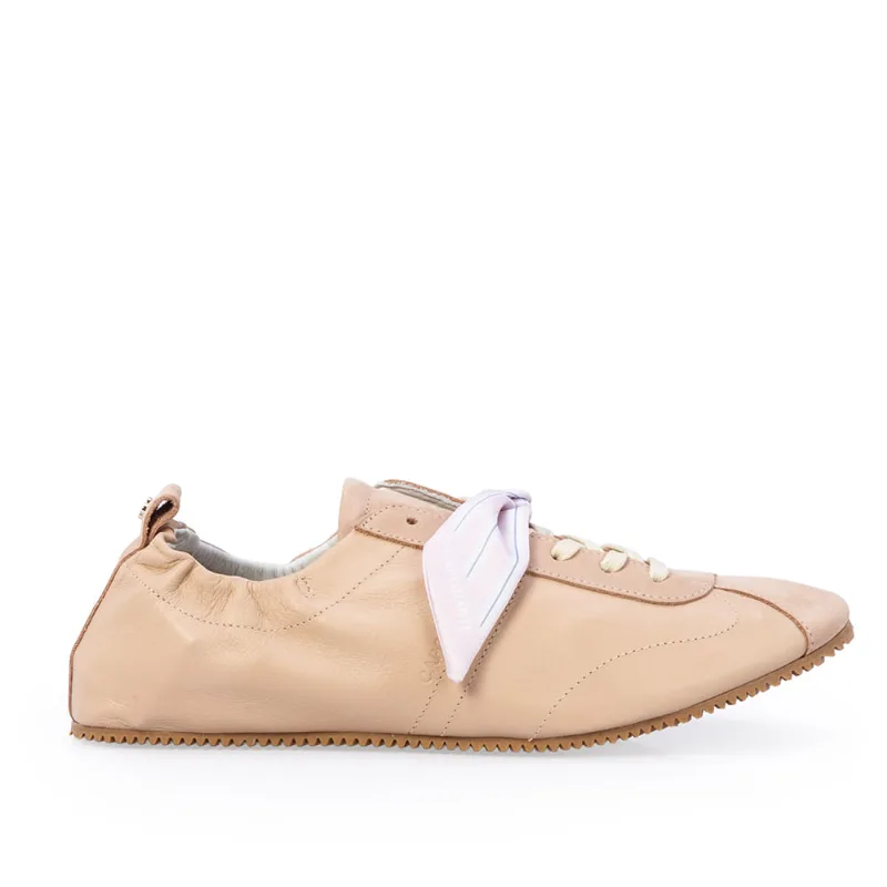 Tênis Ballerina Couro Nude Seda 37