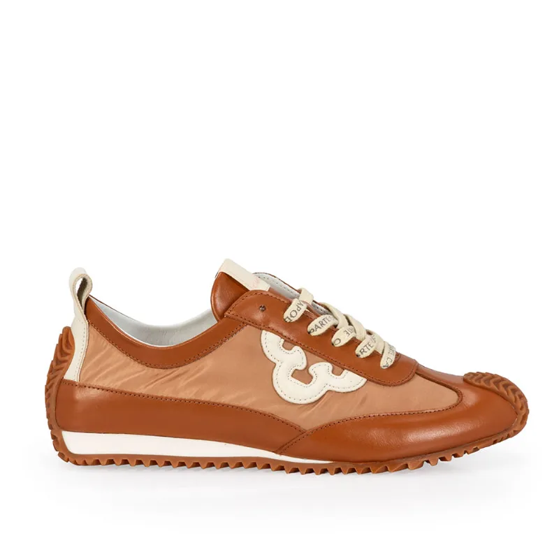 Tênis Casual Sneakers Couro Caramelo 34