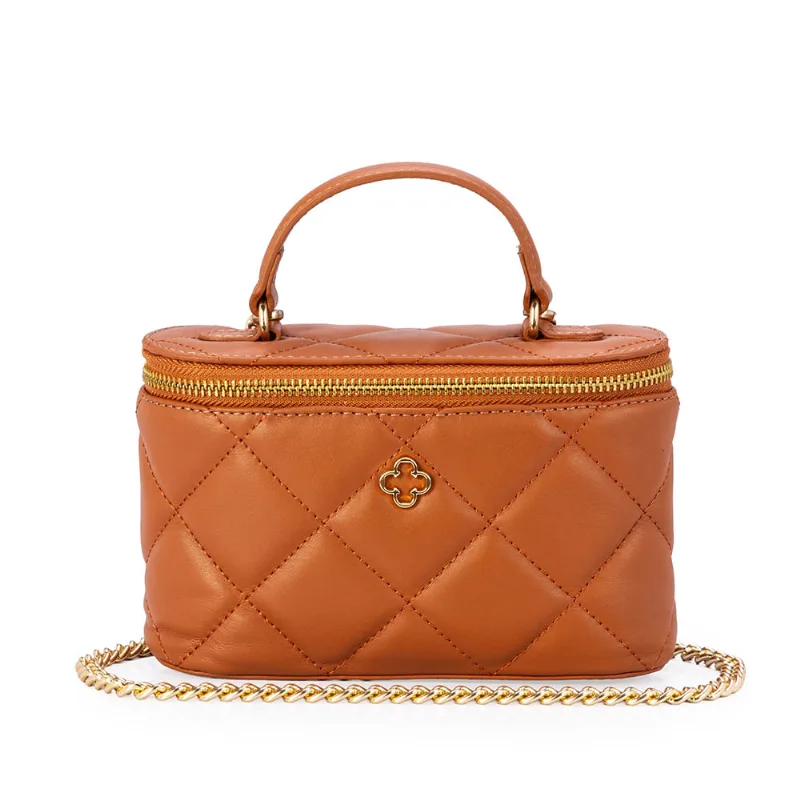 Bolsa Pequena Câmera Bag Couro Caramelo