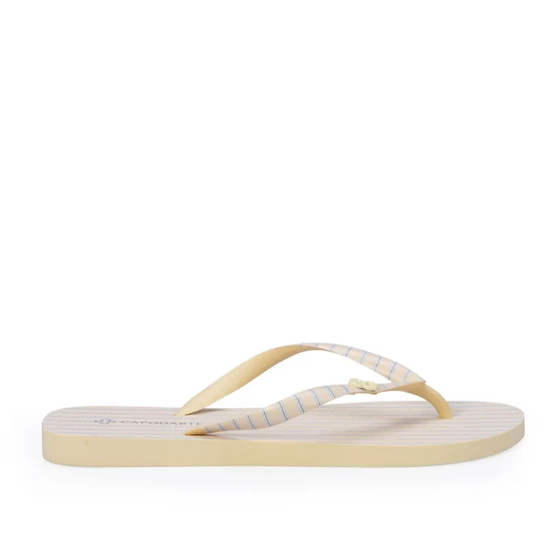 Chinelo De Dedo Creme Brulle Listras 37.38