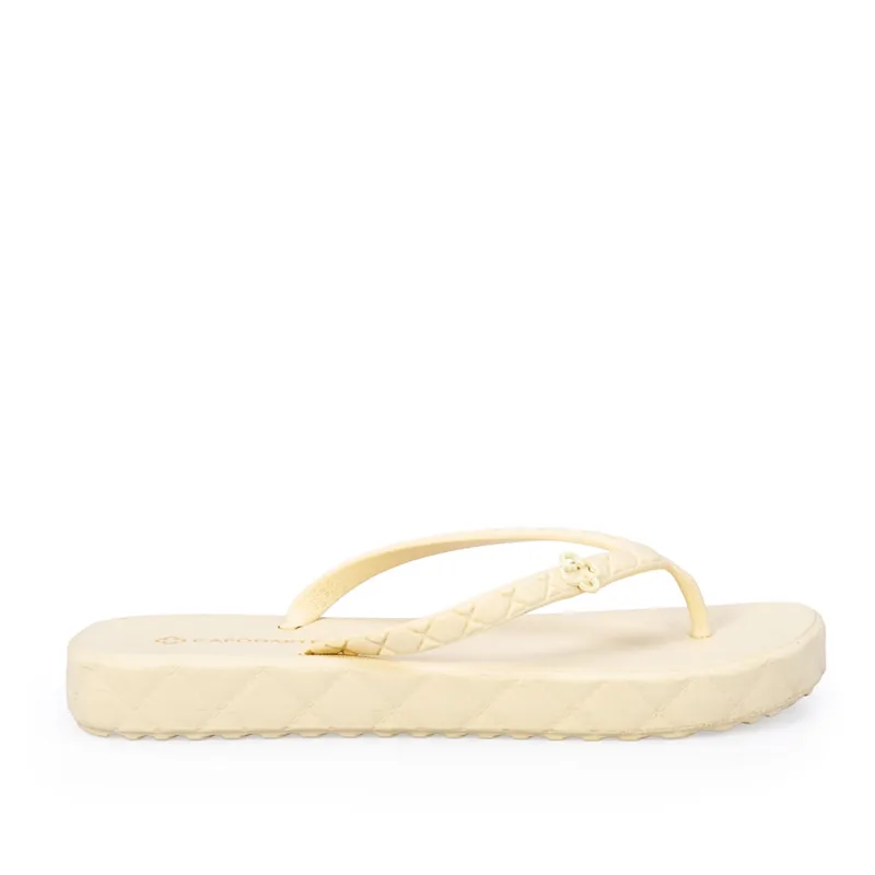 Chinelo De Dedo Creme Brulle Matelassê 37.38