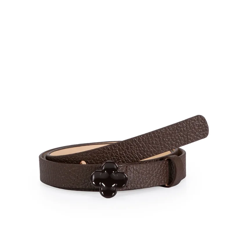 Cinto Couro Marrom Fivela Monograma Feminino 85