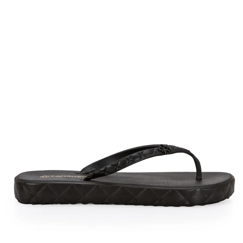 Chinelo De Dedo Sola Alta Preto 37.38 - CAPODARTE