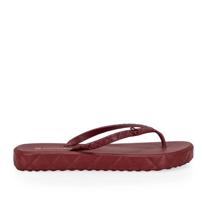 Chinelo De Dedo Sola Alta Vermelho 35.36