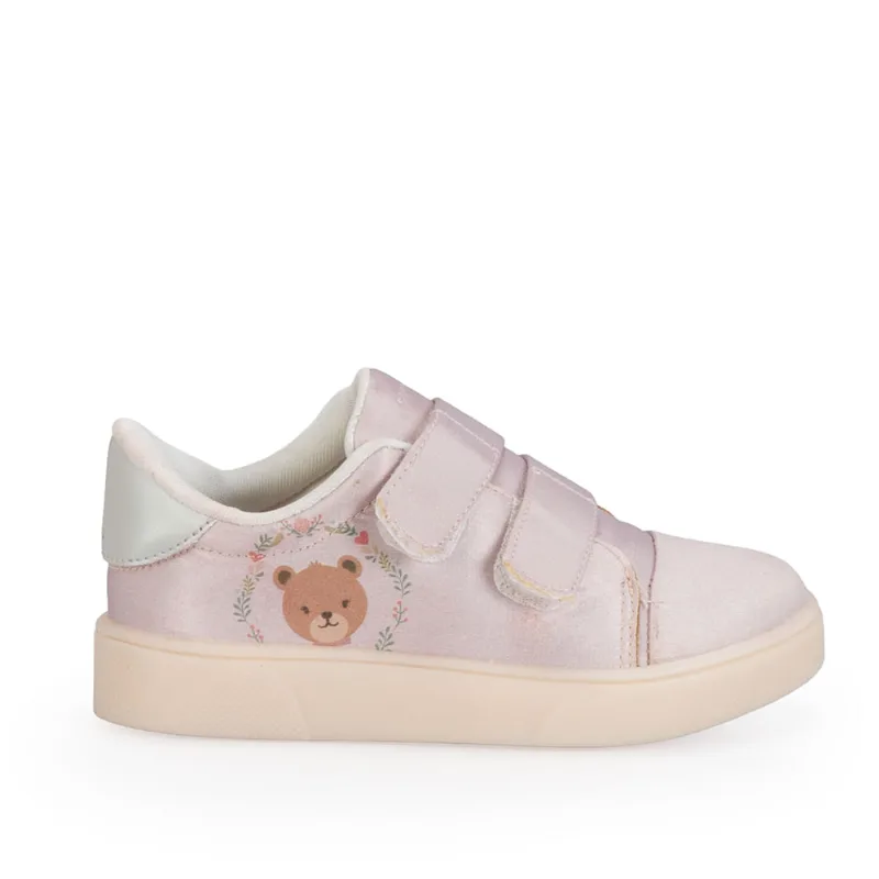 Tênis Bebê Rosa Claro Com Velcro 23