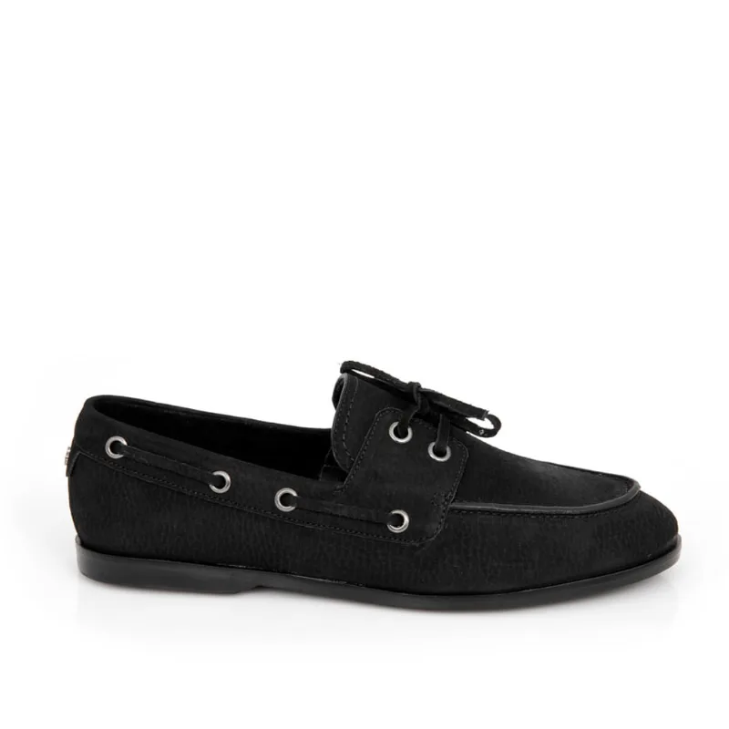 Loafer Mocassim Couro Nobuck Preto 39