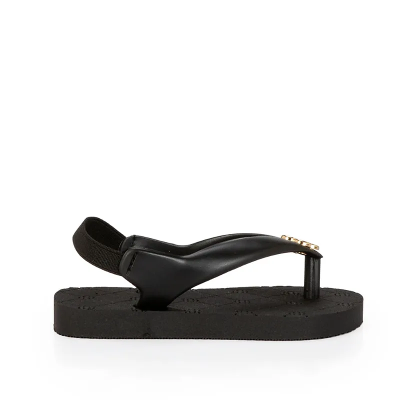 Chinelo Bebê Monograma com Elástico Preto 19.20 - CAPODARTE