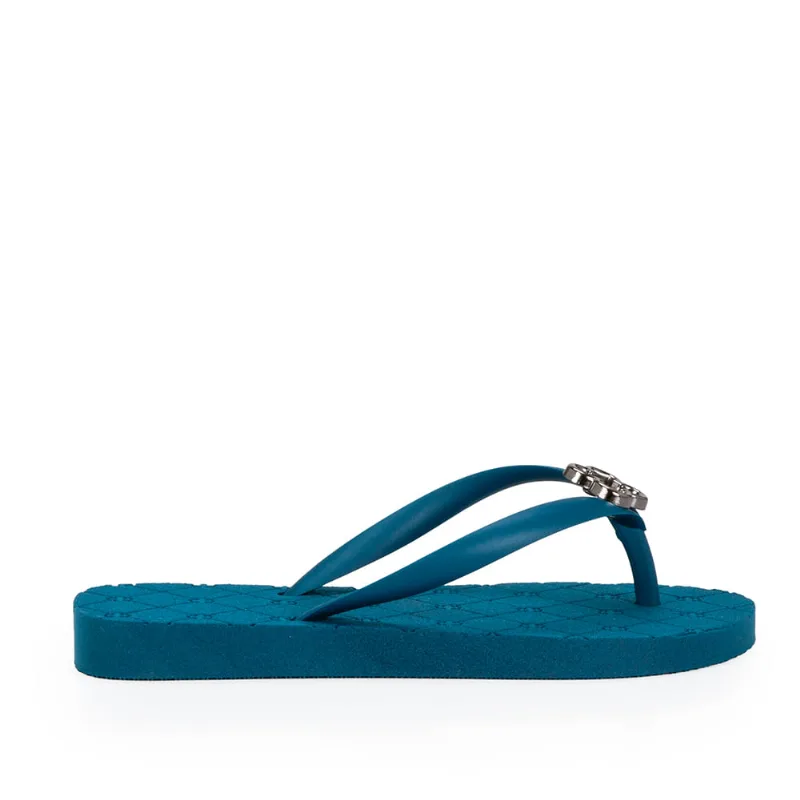 Chinelo de Dedo Infantil Monograma Azul Cobalto 31.32