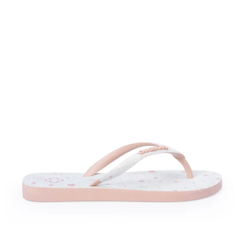 Chinelo De Dedo Infantil Rosa Peônia Injetado 19.20