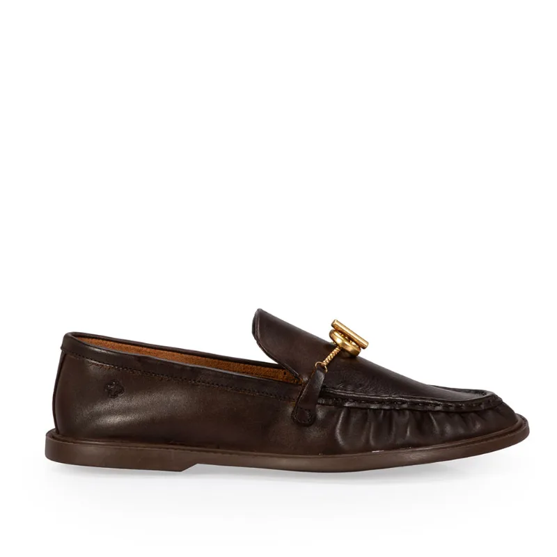 Loafer Mocassim Couro Marrom Cacau 37
